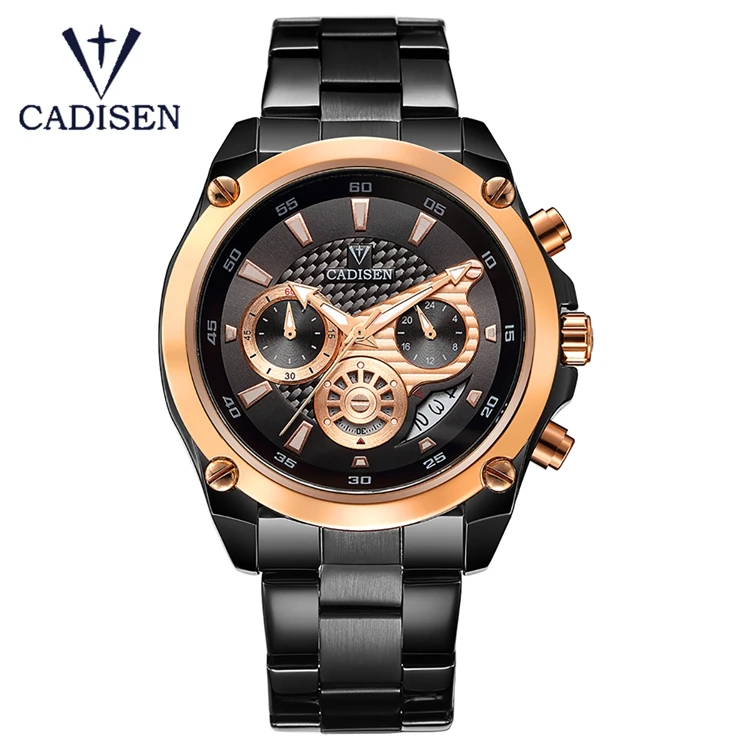 

CADISEN Top Brand Original Men's Chronograph Quartz Watches Men Luxury Wristwatches Waterproof Classic Watch Hours Male Clock