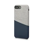 Best selling fabric + PU Leather phone case for iphone 7 plus 8 plus back cover with card slot