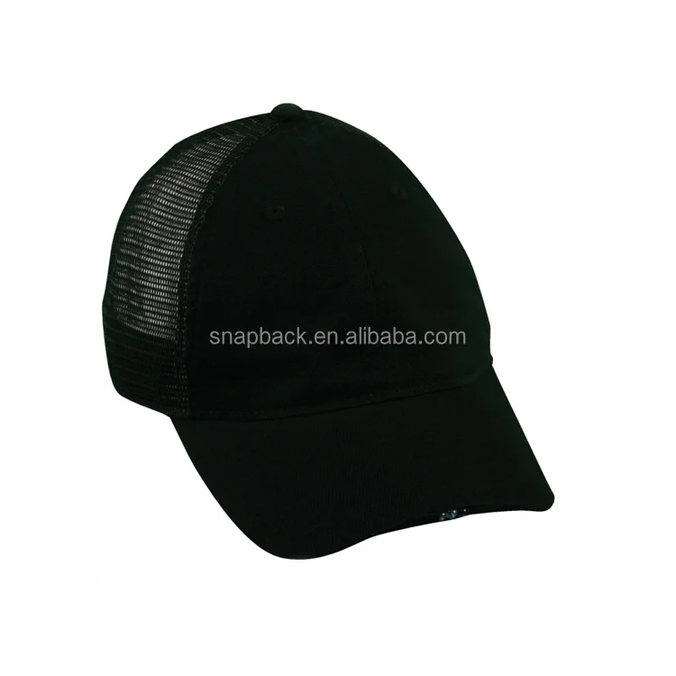 OEM your own design custom outdoor LED hat and LED faded trucker cap / baseball caps with led lights wholesale