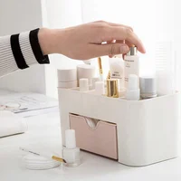 Pink Blue Green Plastic Makeup Organizer Make Up Brush Storage box with Drawer Cotton Swabs Stick Storage case escritori
Pink Blue Green Plastic Makeup Organizer Make Up Brush Storage box with Drawer Cotton Swabs Stick Storage case escritori