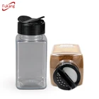 Wholesale kitchen plastic spice jar and salt bottle pepper chili shaker garlic grinder bottle with customized lid