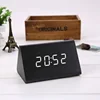 Best Selling Voice Control Wooden Temperature Day Date Calendar Digital Clock Fit Advertising Gifts Led Alarm Clocks