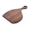 Eco Friendly Custom Logo Irregular Shape Walnut Wood Serving Board
