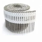 Sunwell 15 degree Steel Good Hardness Screw Shank Plastic Coil Nails