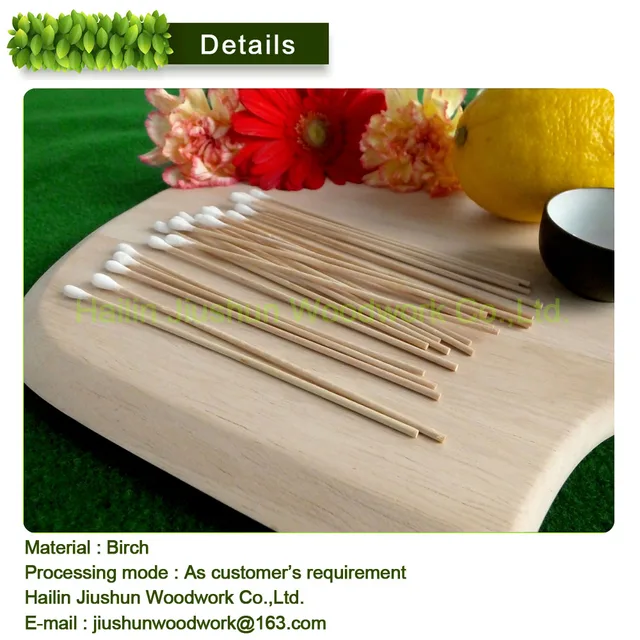 wooden handle cotton stick