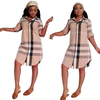 Spring Autumn Women Clothes Long Sleeve Lady Short Casual Wear Women Plaid Blouse Dress
Spring Autumn Women Clothes Long Sleeve Lady Short Casual Wear Women Plaid Blouse Dress