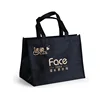 Heavy Duty Extra Large Custom Printed Black Strong Tote Eco Non Woven Grocery Shopping Bag Reusable