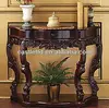 Stocking Hand carved side/end table,solid wood curved antique console table