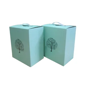 beautiful cyan corrugated cardboard printing gift packaging