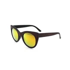 Fashion wood grain sun glasses for man women