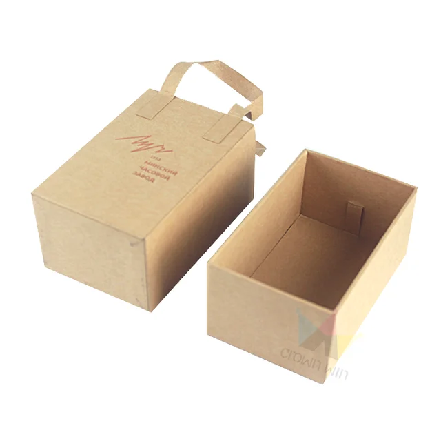 design custom cardboard kraft paper packaging drawer gift box