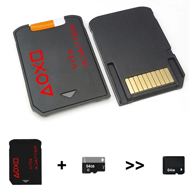 

Newest Version 3.0 SD2Vita SD Memory Card For PS Vita 1000/2000 PSV Adapter 3.60 System, Black