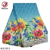 Hot selling milk fiber printed flower guipure water soluble lace fabric