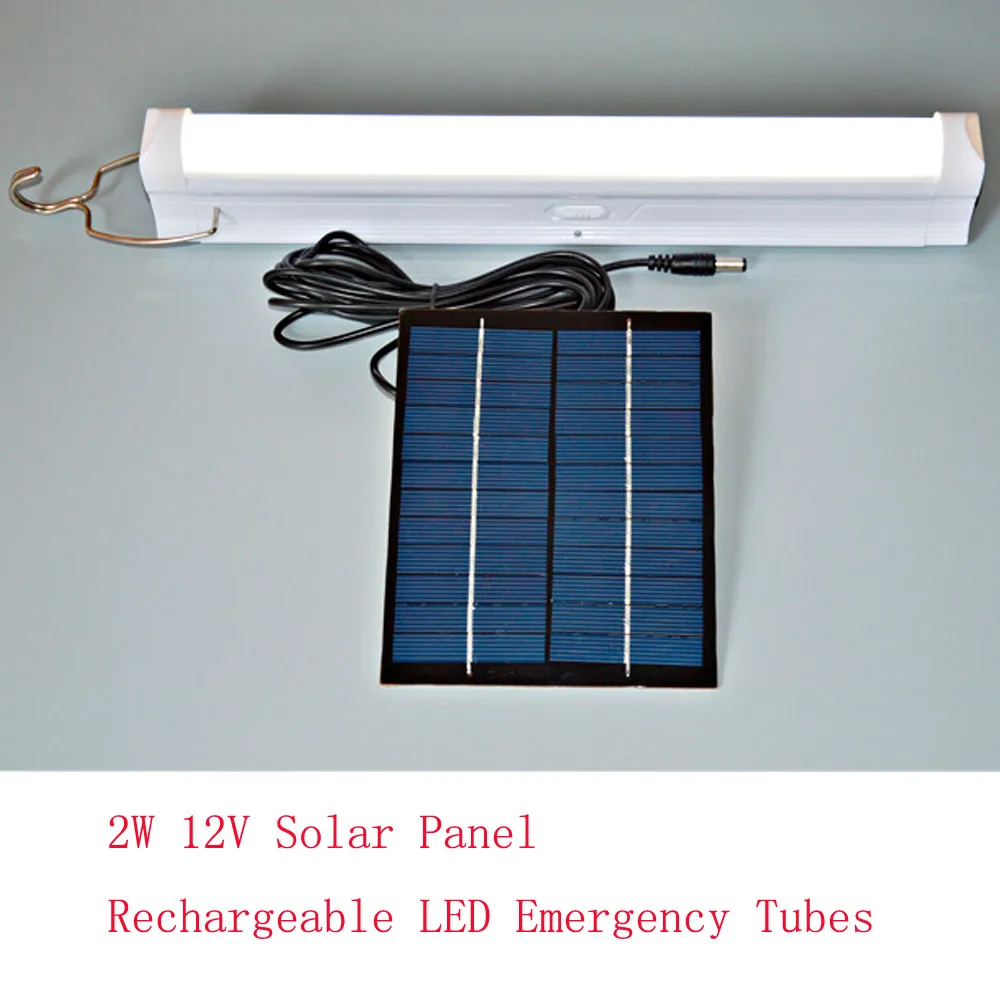 t8 solar led tube light with rechargeable battery inside