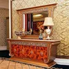 OE-FASHION French style Ornate Wall Table Console with mirror Foyer luxury console table