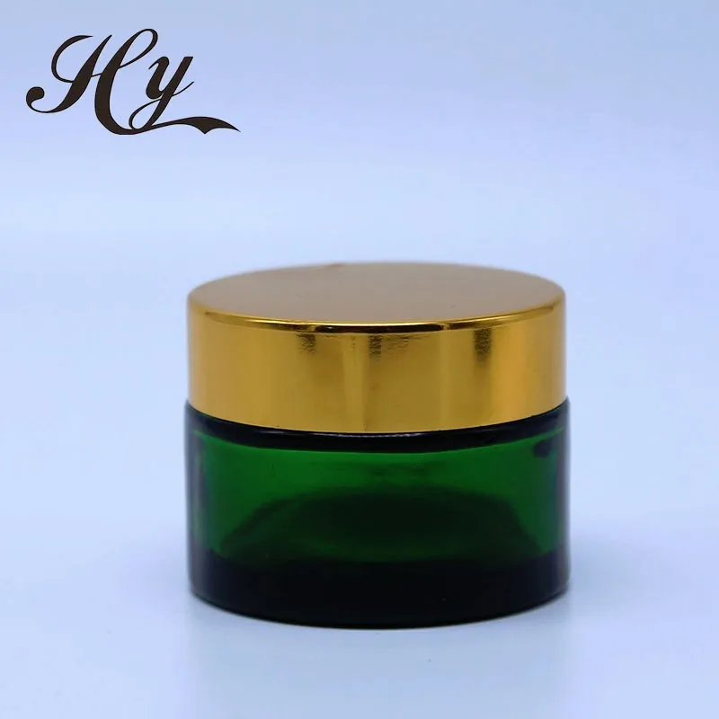 Custom cosmetic cream green glass cosmetic jar