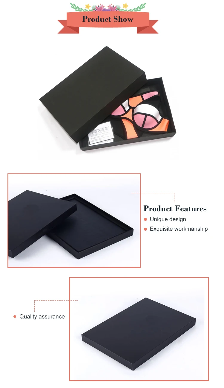 custom printed eco friendly packaging gift box with lid for