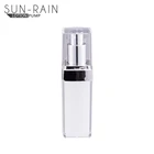 Best selling clear white double wall face cream plastic acrylic pet square shampoo bottle
