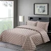 Satin Fabric Solid Color Quilted Bedspread