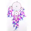 Handmade Beaded Feather Dream Catcher Circular Net for Car Kids Bed Room Wall Hanging Decoration Decor Ornament Craft