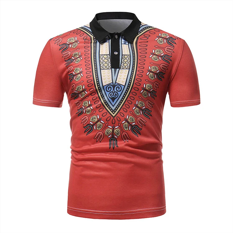 New Design Summer Short Sleeve Polo Shirts African Dashiki Casual Print T Shirt, As show
New Design Summer Short Sleeve Polo Shirts African Dashiki Casual Print T Shirt, As show