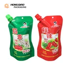 Oil Pouch Flexible Packaging Plastic Spout Top Packing Custom Made Sauce/Cooking Oil Stand Up Pouch