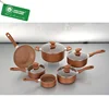 10pcs aluminum copper ceramic non stick cookware set