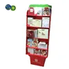 Customized Easy Assemble Heavy Duty Paper Floor Display Book Magazine Corrugated Cardboard Pop PDQ Display