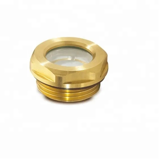 3/8 inch NPT Brass Male Tempered Oil level Sight Glass