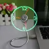New Mini USB Fan gadgets Flexible LED Clock Cool For laptop PC Notebook Time Display high quality durable Adjustable