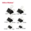 amazon hot sell black colored binder clip Popular Office metal fold back clip low price with Different kinds 6 size 100 120 pack