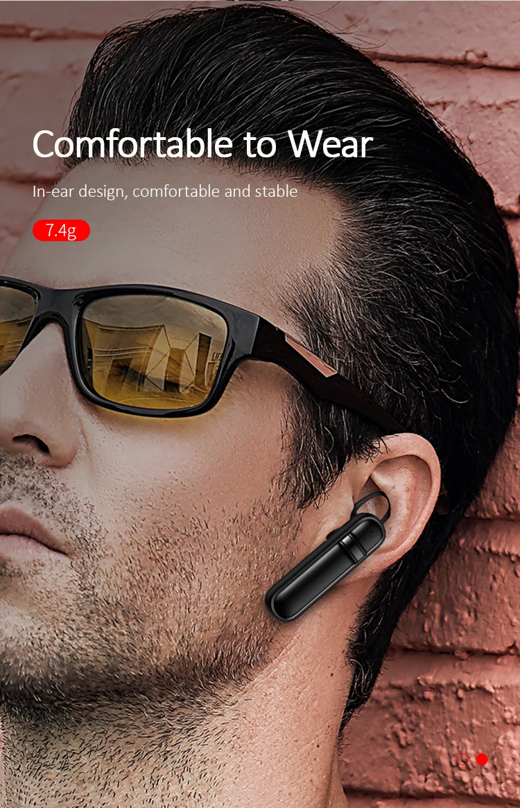 USAMS US-LM001 LM Series Portable Mini Handfree V4.2 70mAh Earphone Wireless Earbuds - ANKUX.COM