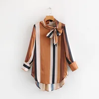 New women's shirt bow blouse casual long-sleeved striped office long paragraph blouse
New women's shirt bow blouse casual long-sleeved striped office long paragraph blouse