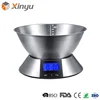 Customized Electronic Kitchen Scale 2Kg 3Kg 5Kg Stainless Bowl Load Cell Kitchen Food Weighing Scale