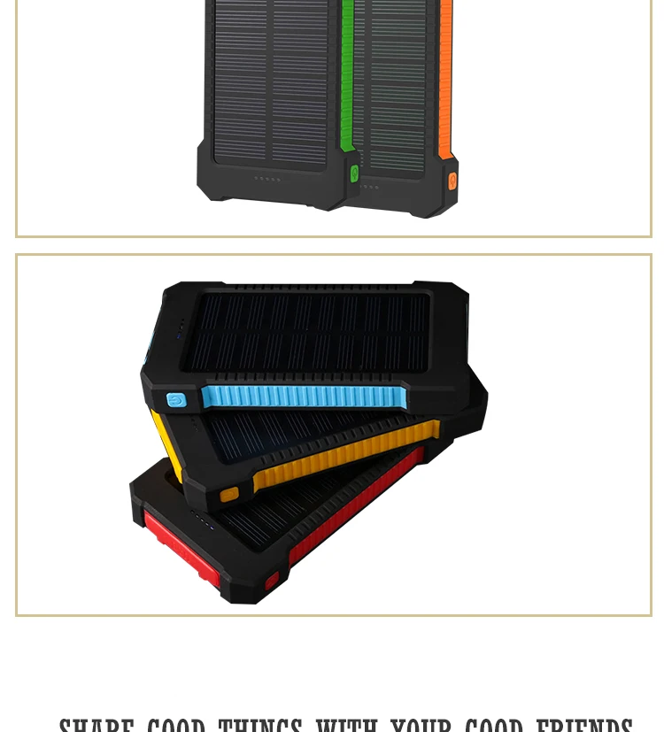 high quality slim powerbank 10000mah, waterproof solar panel power bank 10000 mah - ANKUX.COM