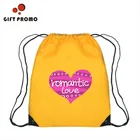 Custom Printed Polyester Bag Or Nylon Drawstring Backpack Bag