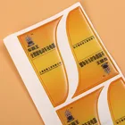 Custom brand name logo clear waterproof round design crystal adhesive school card use epoxy sticker