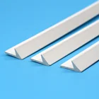White PVC Rigid Extrusion Profiles Foam PVC Fillet Edging Chamfer Strip