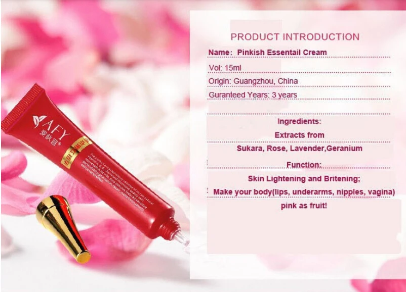 Intimate Bleaching Pinkish Cream Pink Lightening Whitening Nipple Underarm Vagina Lip Private Part whitening Skin Care HTT679