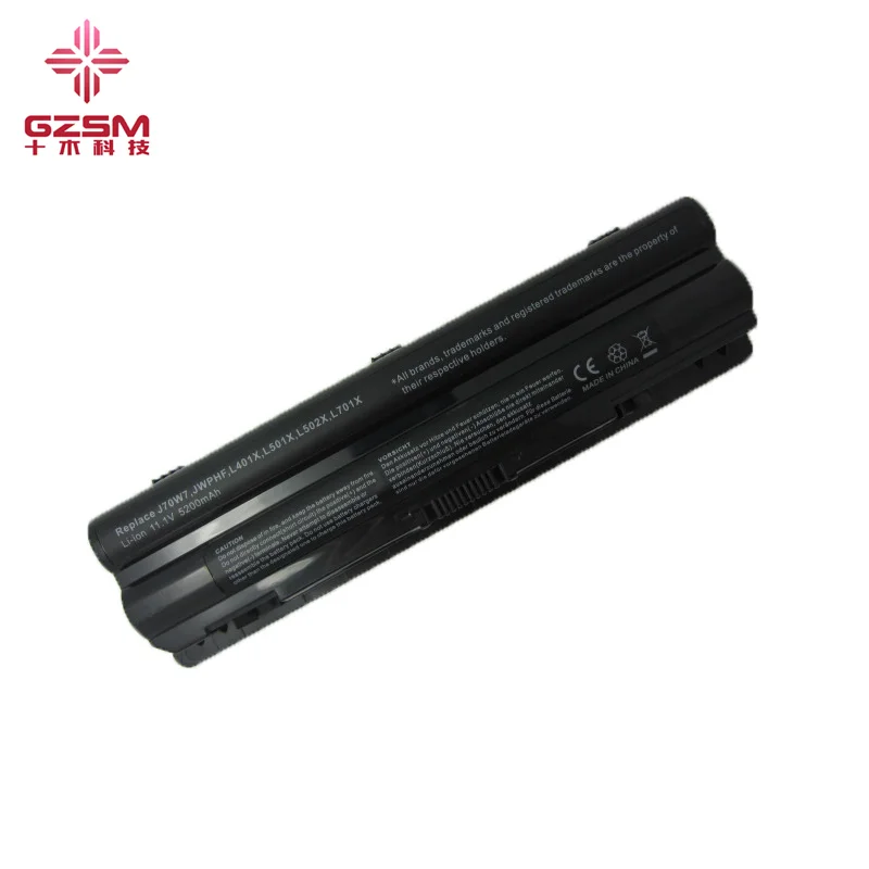 

Laptop Battery For Dell XPS L401x L501x L502x L701x L702x battery L721x J70W7 JWPHF R795X WHXY3 R4CN5 REchargeable battery, Black