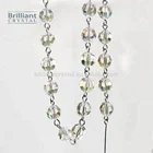 1 meter Clear 10mm ball shape crystal beads chain garland strand for windows curtain