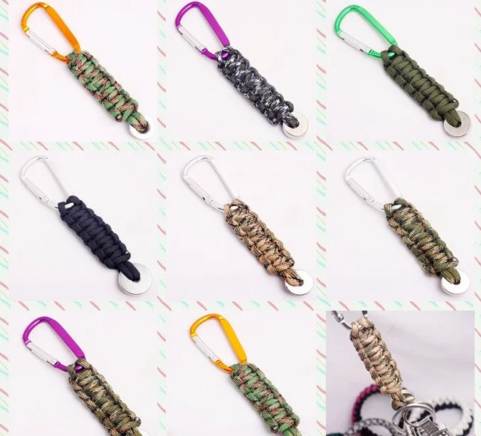 Hand Woven Rope Keychain Braided Ball Style Paracord Survival Keychain
