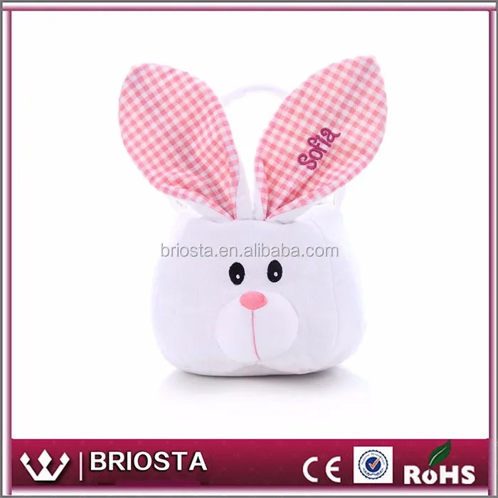 wholesale customized personalized easter plush bunny basket