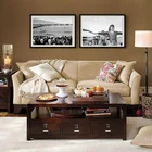 Photographic prints painting and calligraphy movie star figures black and white posters Adams Baseball game at Manzanar,