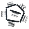 Hot Sale Brown Color 6-Teeth Strong Stainless Steel Wig Combs Clips For Lace Wig Caps 10-100 Pcs/Lot Wig Accessories Weave Clips