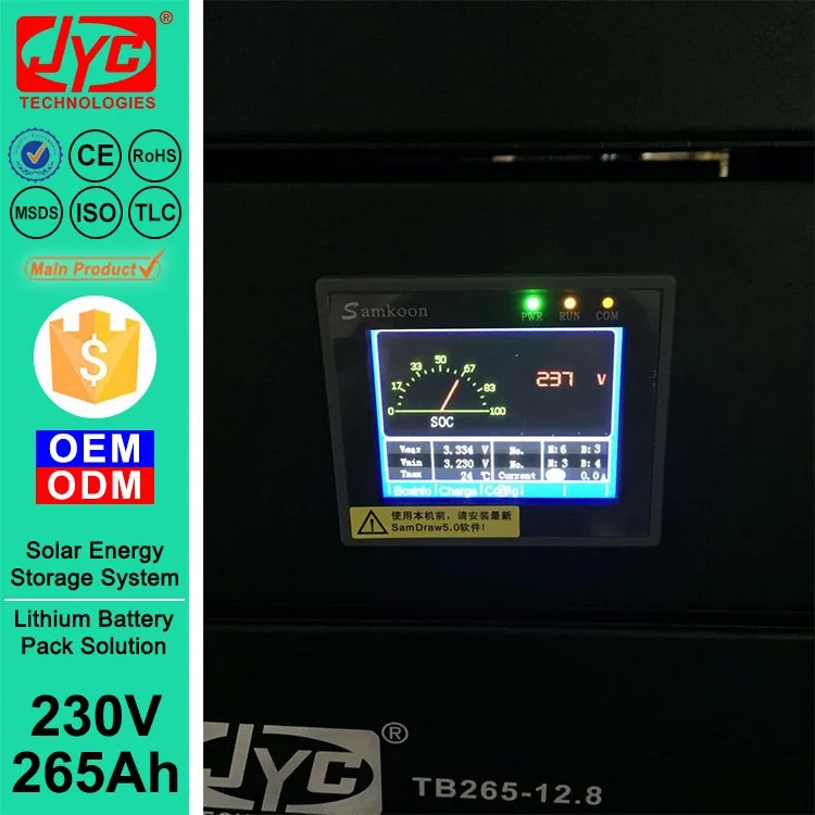 Solar Energy Storage Lithium Battery System 230V 265AH