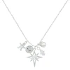 New Arrival Silver Star Hamsa Hand Statement Pearl Necklace