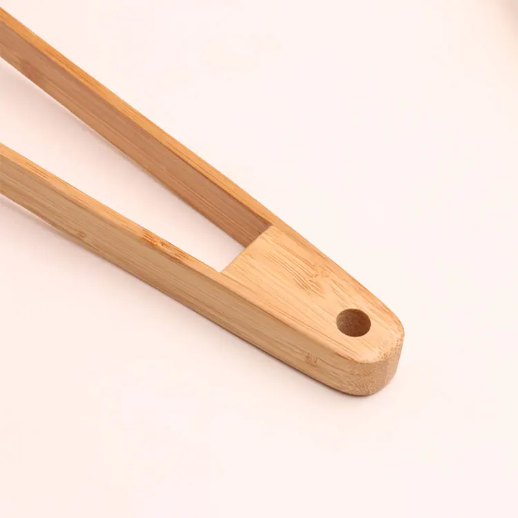 Eco-Friendly Kitchen Cooking non stick Wooden Bamboo Tongs Clip