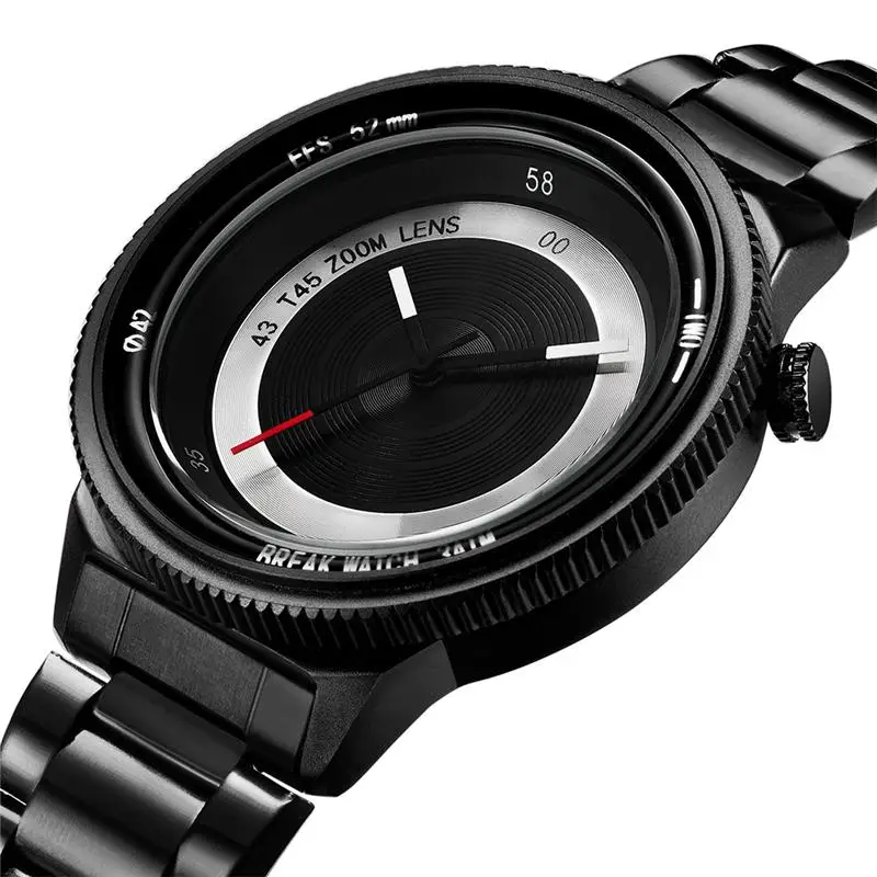 BREAK T45G Photographer Series Unique Camera Style stainless Strap Men Women Casual Fashion Sport Quartz Modern Gift Wrist Watch, 2 color choose
BREAK T45G Photographer Series Unique Camera Style stainless Strap Men Women Casual Fashion Sport Quartz Modern Gift Wrist Watch, 2 color choose