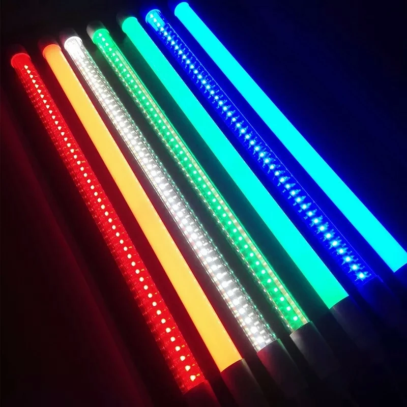 Led decorative creative T8 waterproof lamp 360 degree light tube t8 red yellow blue powder tube lights 1500 m single-ended power